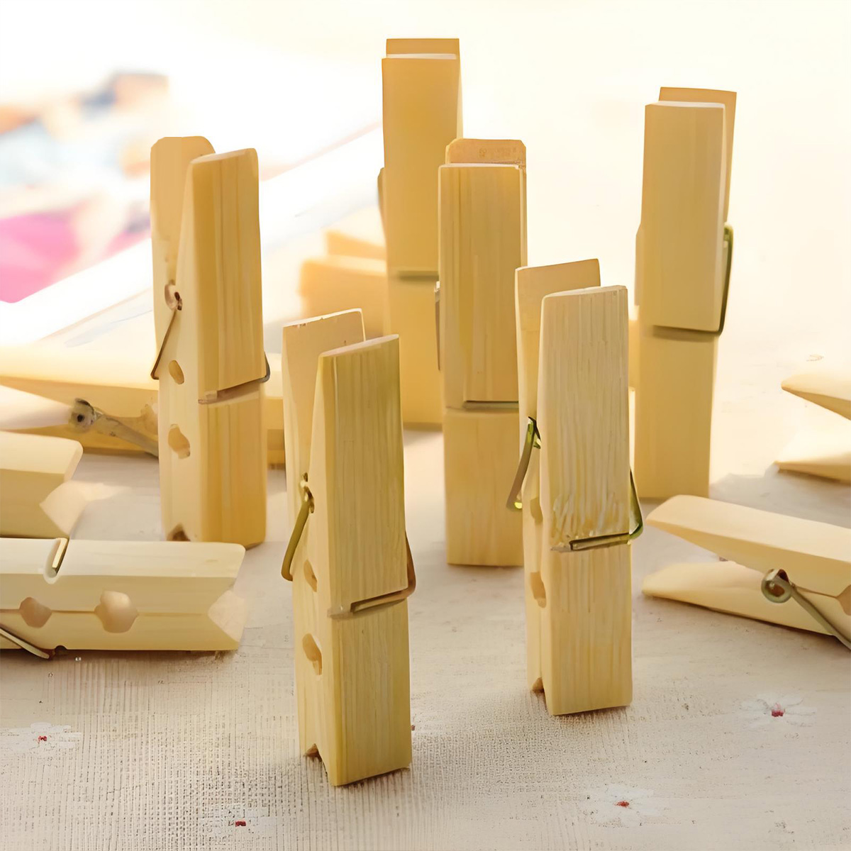 What are the main uses of bamboo clothespins