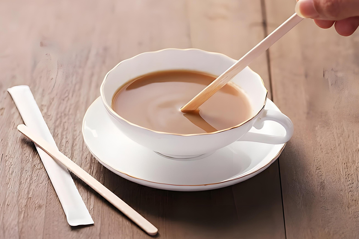 Using bamboo coffee stirrers can reduce the demand for non-degradable materials such as plastic