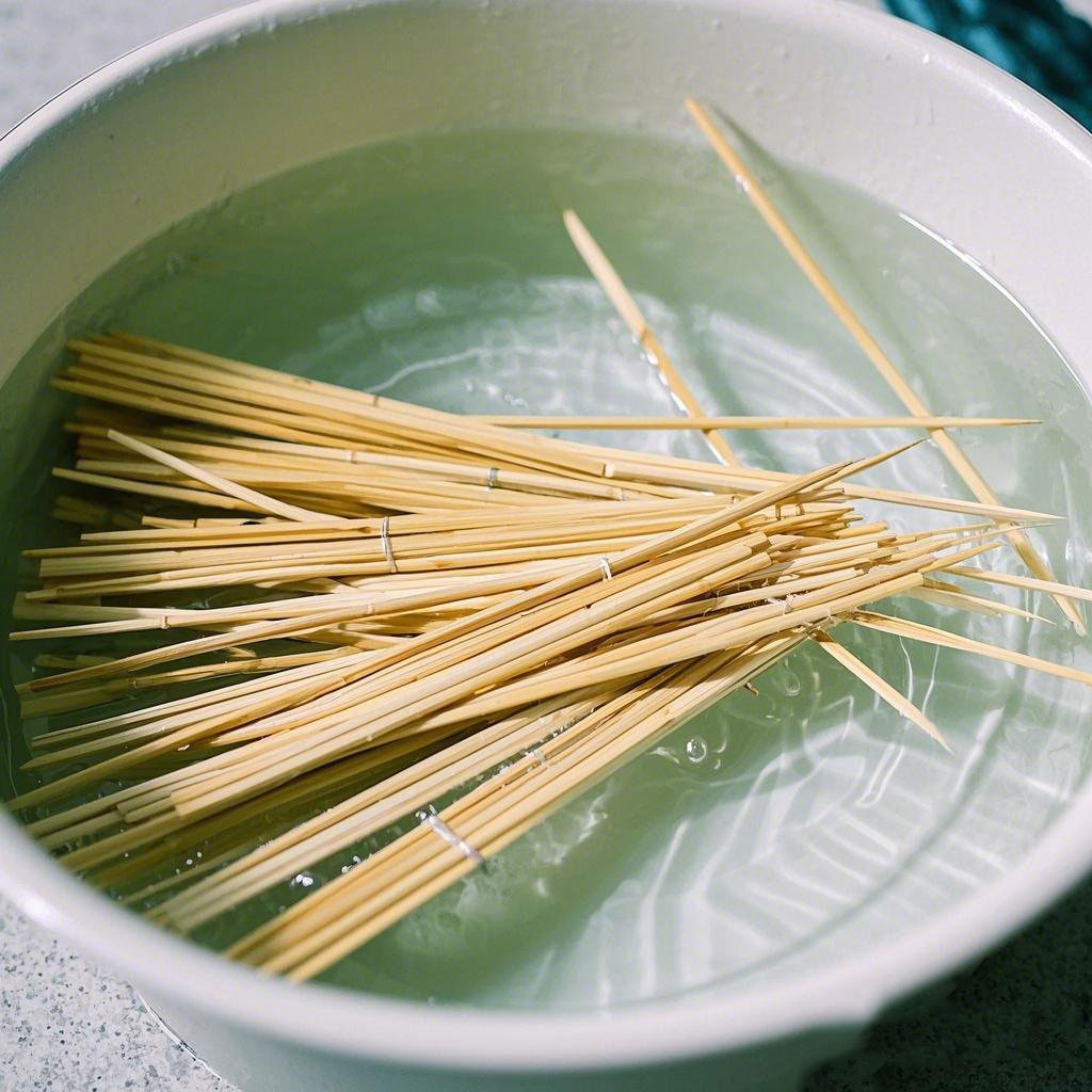 How long is the best time to soak barbecue bamboo skewers